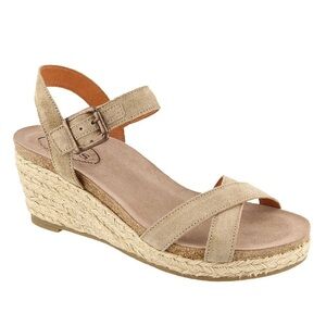 Taos Hey Jute Size 37 Metallic made in Portugal handcrafted wedge sandals